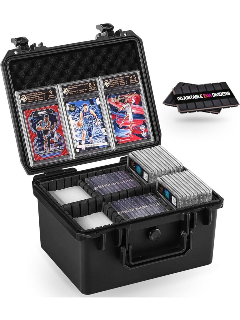 Durable Hard Card Case for Sports Trading Cards - 3"x4" Top Loader, Holds 200